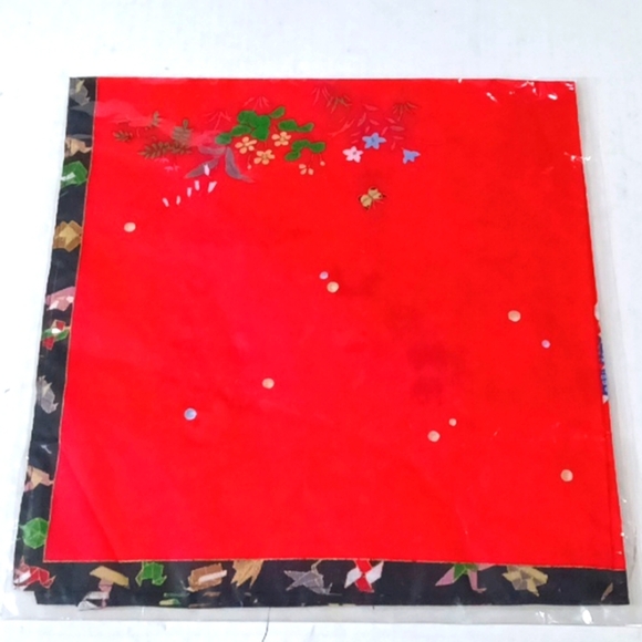 Two NEW Colorful 100% Cotton Chinese Kerchief Squares 18" x 18" - Picture 4 of 6